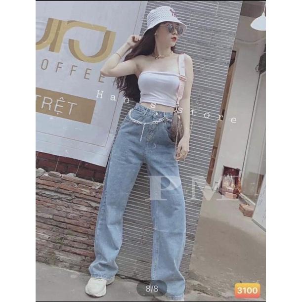 Quần jean nam nữ mùa hè form rộng thoải mái