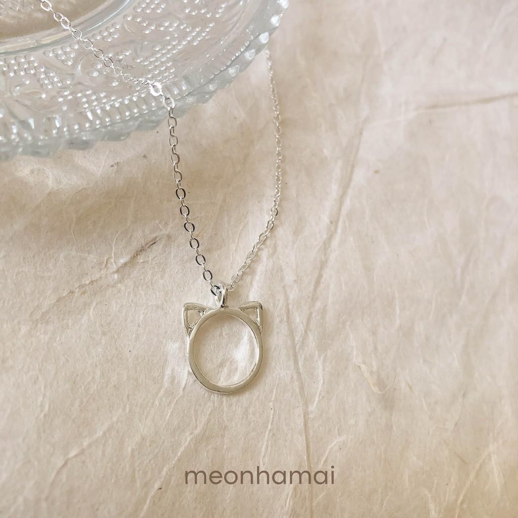 Dây chuyền hình mèo bạc MEONHAMAI VC004