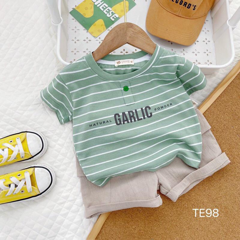 Sét công tử bé trai,áo cotton kẻ sọc quần thô túi hộp mềm đẹp