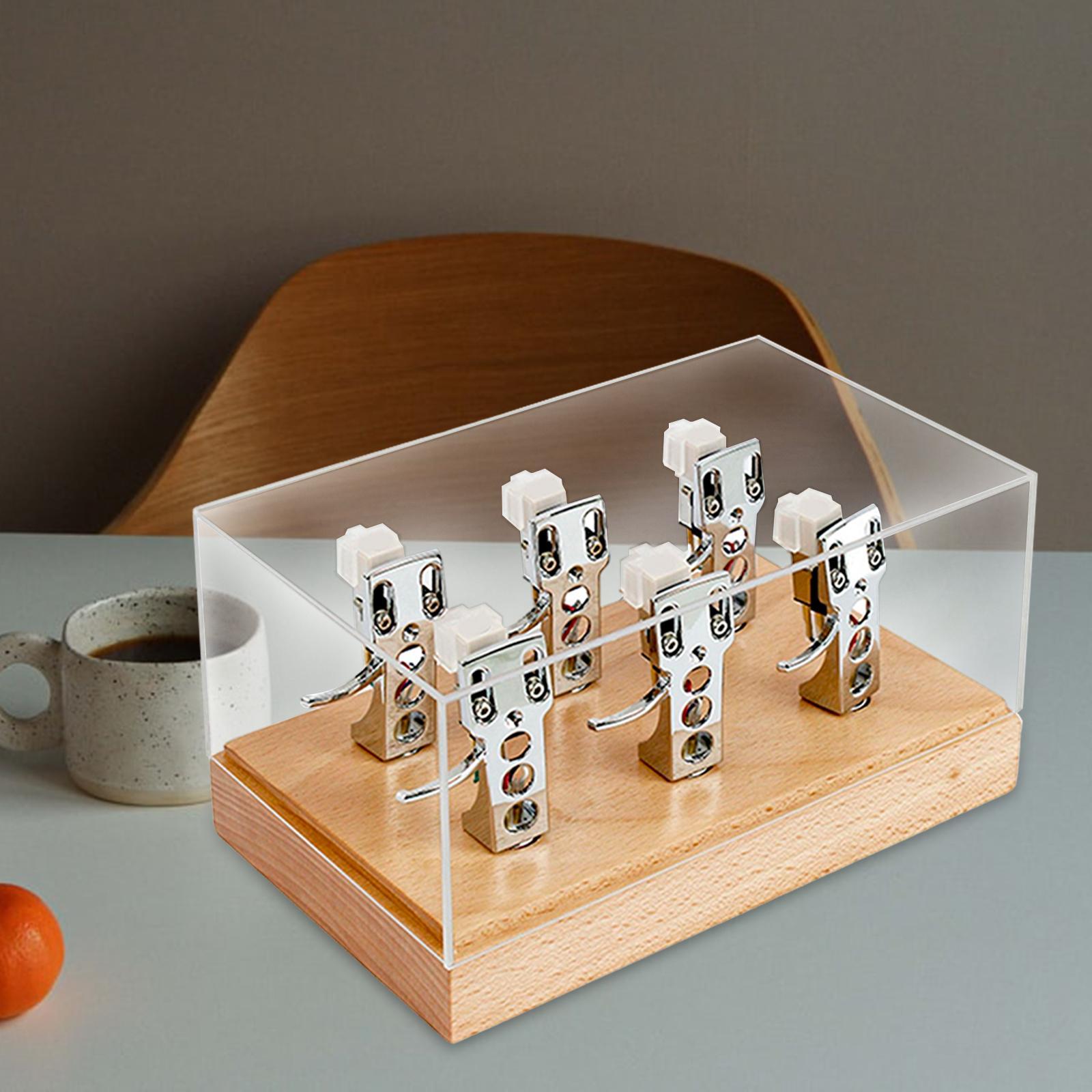 Clear Turntable Headshell Storage Box Accs Cartridges Keeper Phono shell cases Decorative Protection Dus long play Durable Practical for Displaying