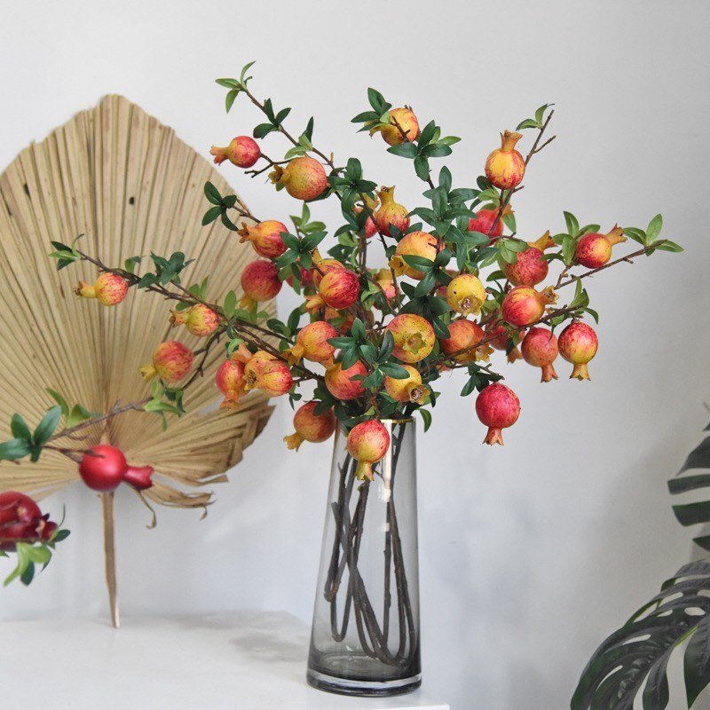 Combo 4 cành lựu giả trang trí Tết - Tet holiday decoration pktet26