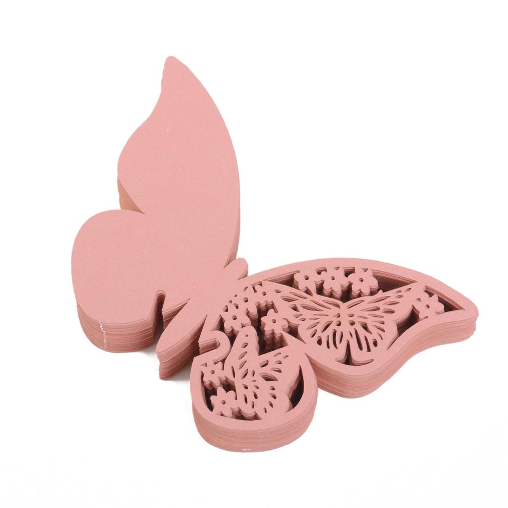 25pcs Rose Candy Gift Box+50pcs Butterfly Glass Place Cards Wedding Decor