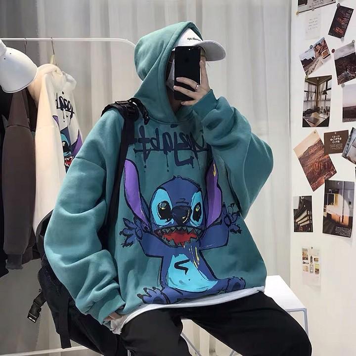 Áo Hoodie - Áo Khoác Nỉ Bông in Khủng Long Cute Form Rộng Unisex Nam Nữ, Áo hoodie form rộng unisex nỉ bông Tuyết thời trang nam nữ oversize ulzzang