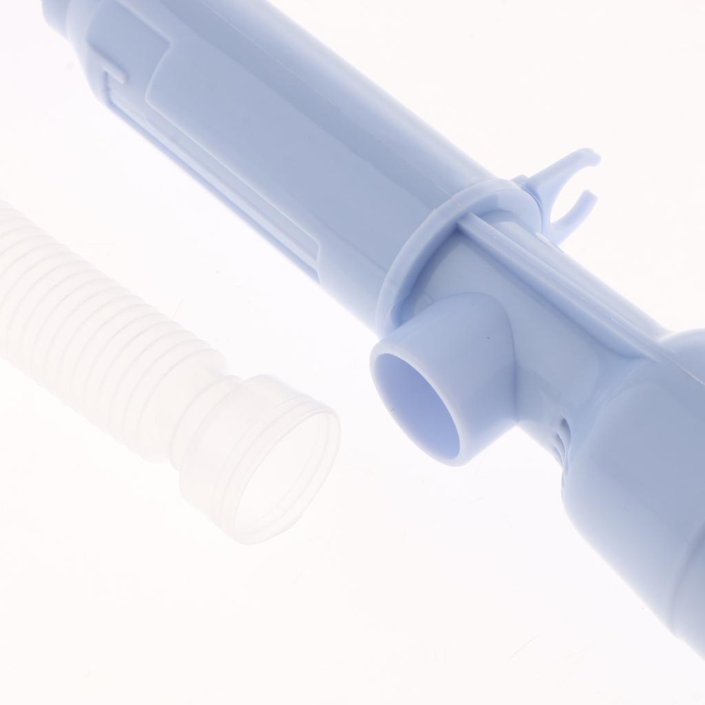 Auto Manual Hand Siphon Syphon Liquid Transfer Pump Pipe Oil Water Tank Blue