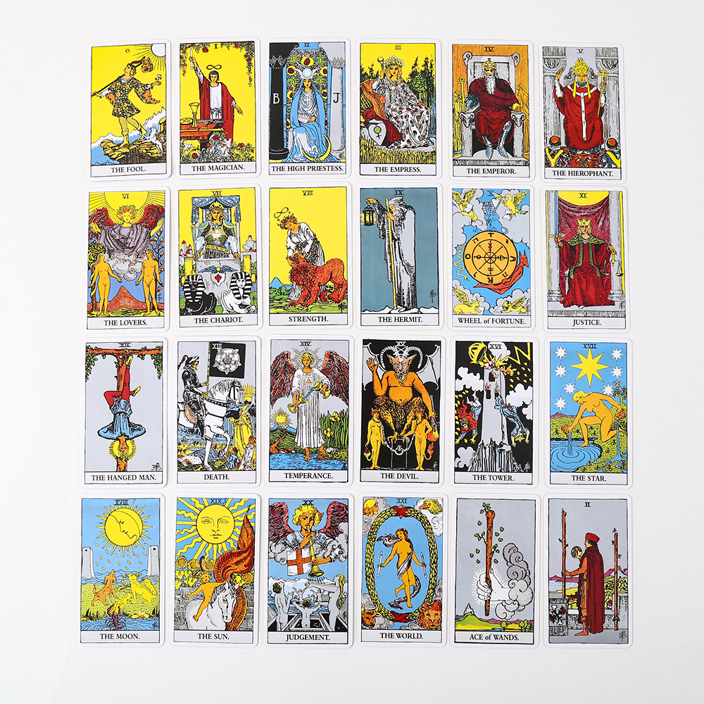 Img  Bộ Bài The Classic Waite Tarot Rider Hộp Thiếc 78 Lá 98x58 Mm Tặng Đá Thanh Tẩy