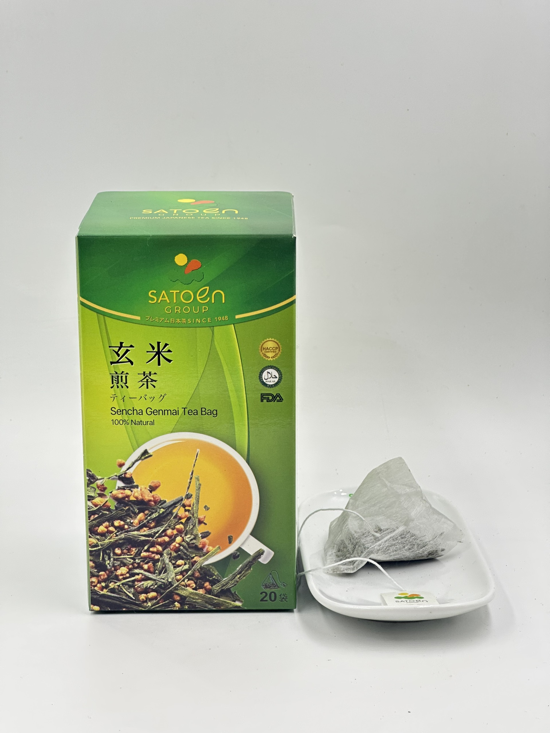 Hộp Trà túi lọc Satoen Sencha Genmai gạo rang 50g