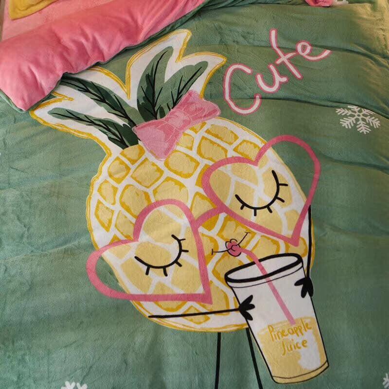 BỘ CHĂN GA NỈ NHUNG 5D