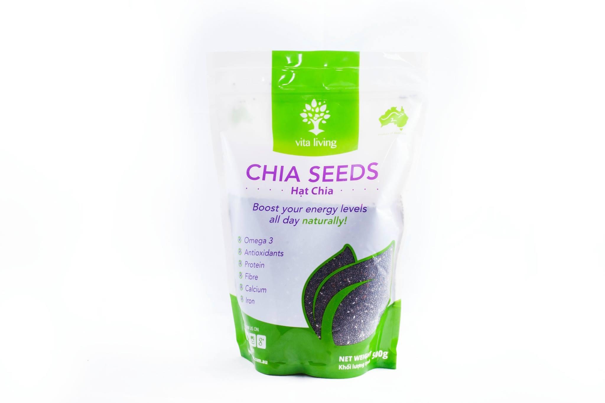 Hạt Chia Úc Đen Vitaliving Chia Seeds 250g