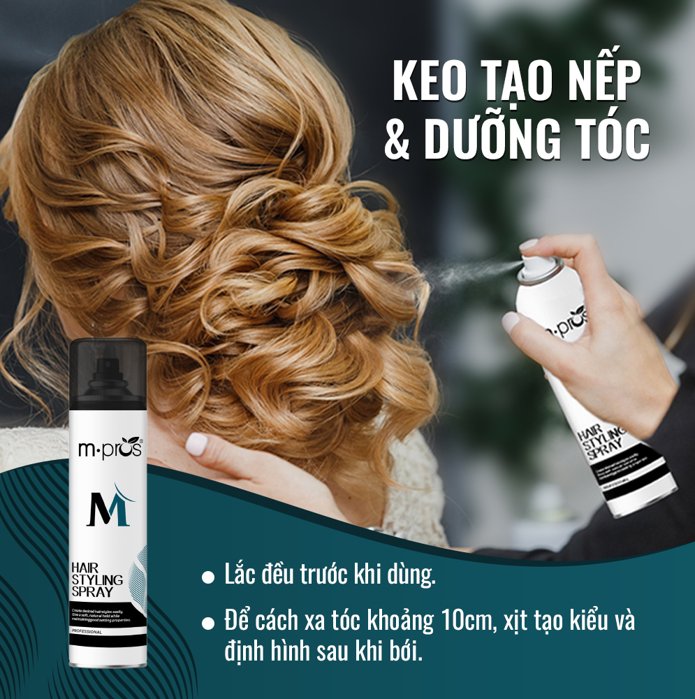 Keo Tạo Nếp Tóc Và Dưỡng Tóc M.pros 320ml