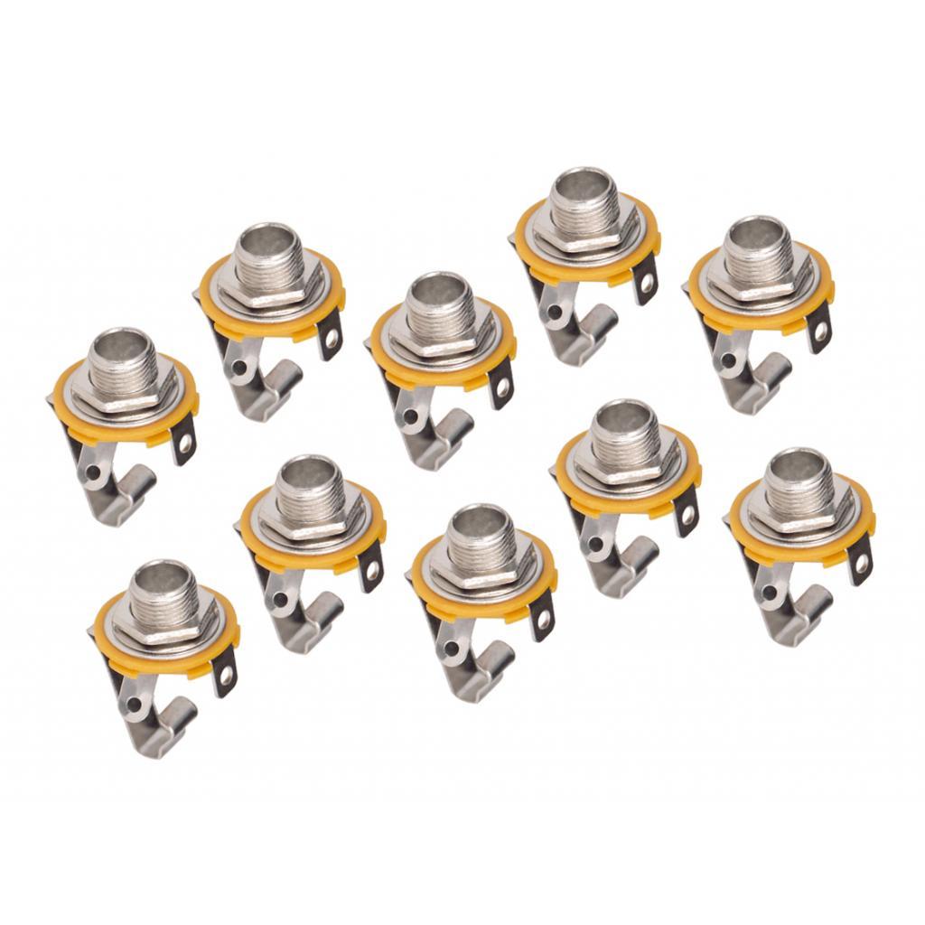 Baoblade 10x1/4 Jack Cắm Ổ Cắm-Đàn Guitar Điện Bass Jack Đầu Ra-1/4 Jack Cắm Ổ Cắm