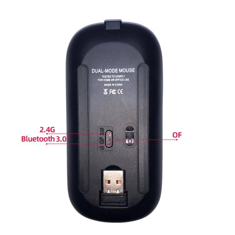 Chuột Không Dây M90G - Bluetooth 5.0 + Wireless 2.4G  - Pin sạc  - Chống ồn