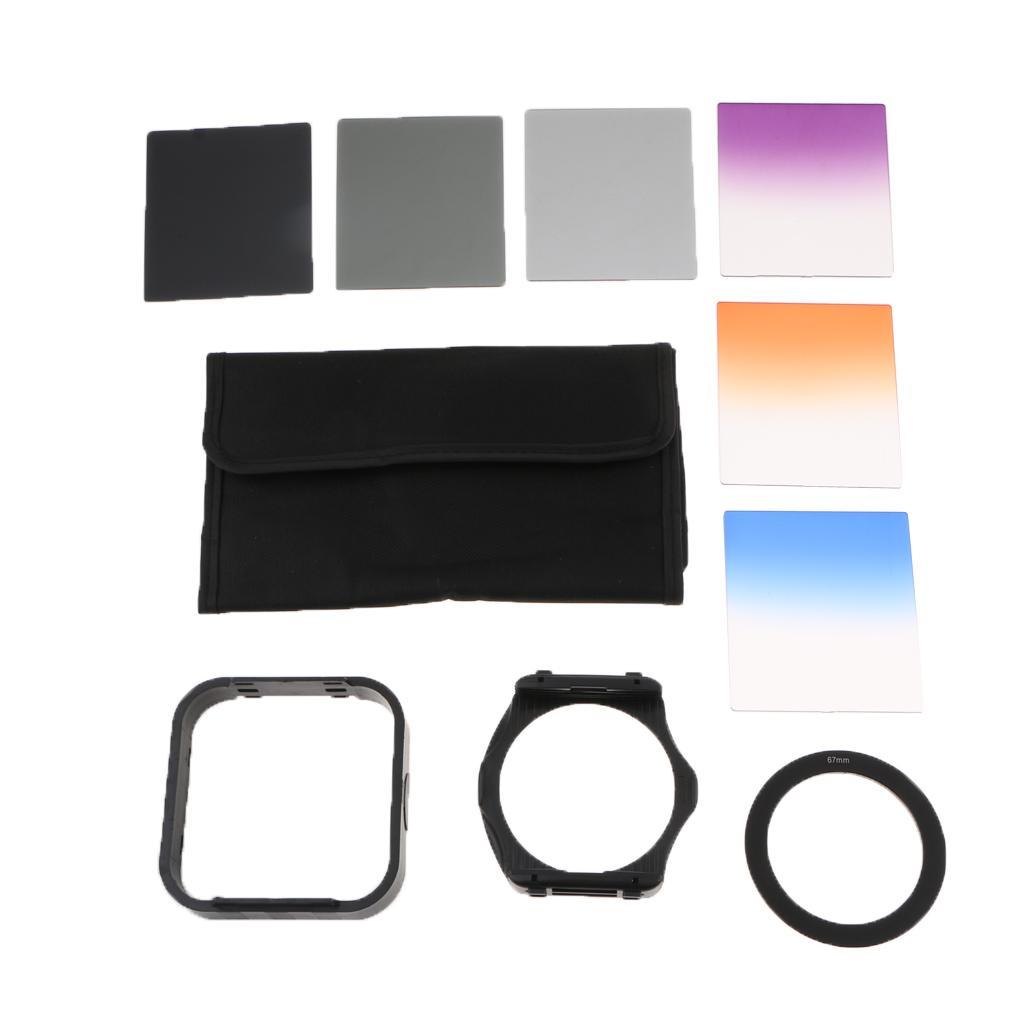Color Filter Set Kit for DSLR Camera Lens Accessory Bundle 52mm with Adapter