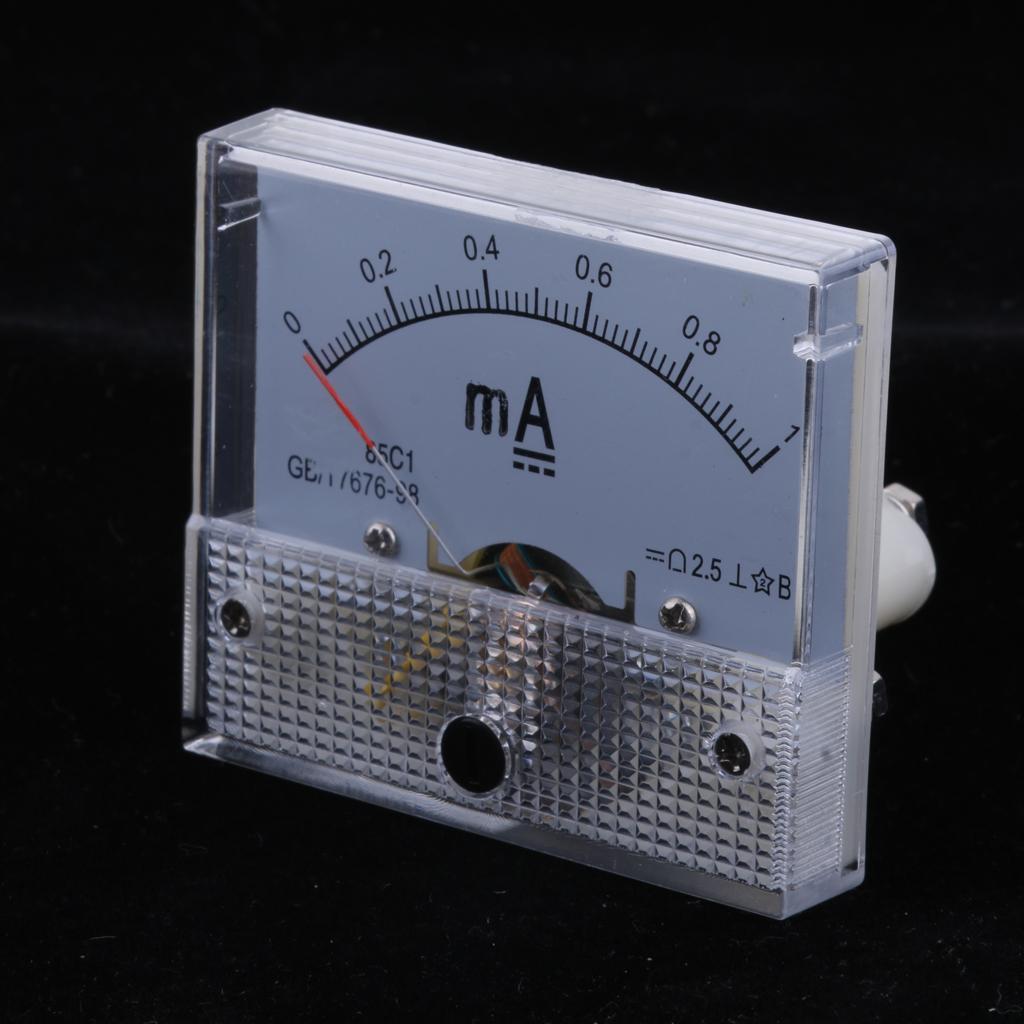 2Pcs DC Ammeter Analog Panel Meter Amp Meter Current Gauge Pointer Type E+F