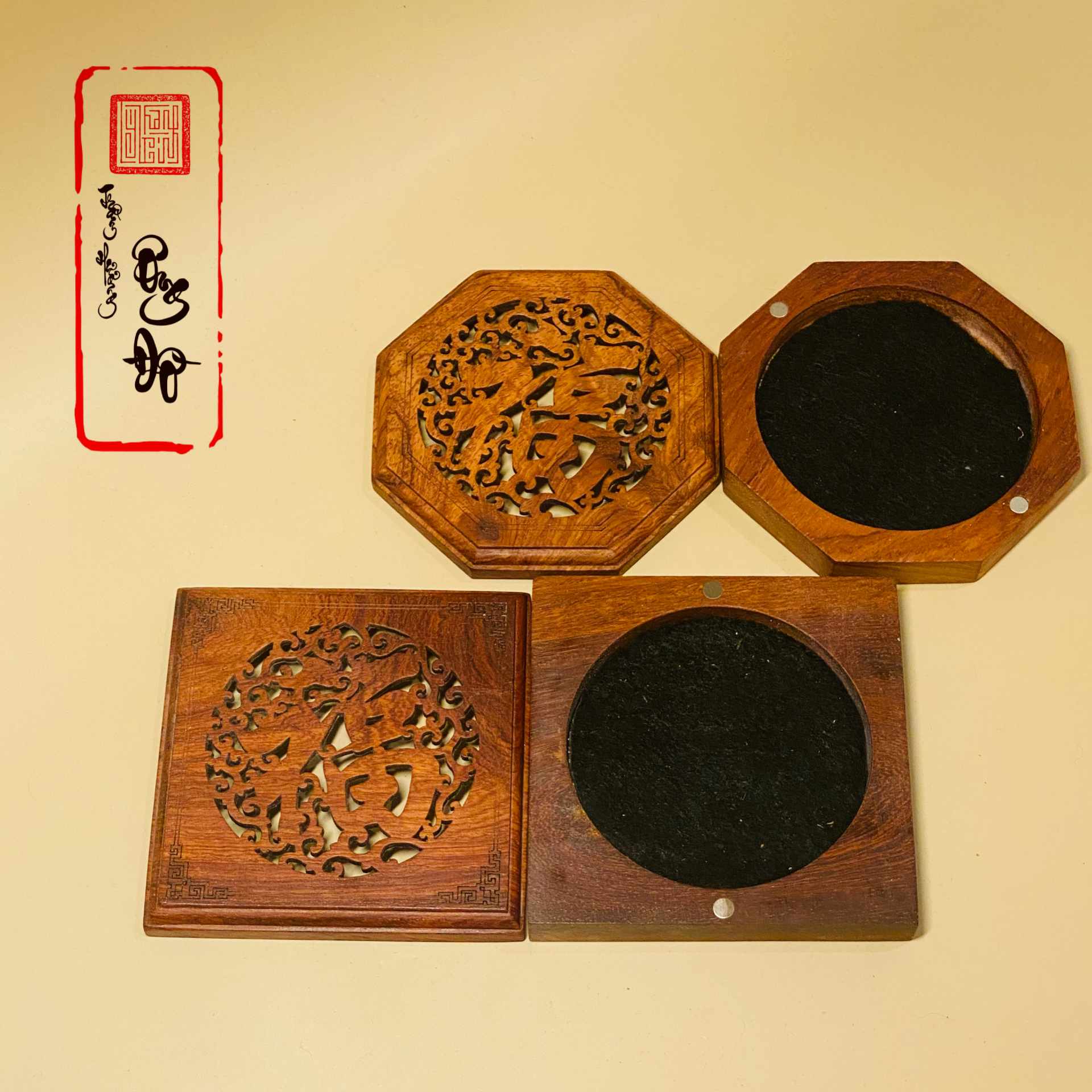 Hộp Gỗ Xông Nhang Vòng Trầm Hương, Nhang Khoanh 2 Giờ 4 Giờ