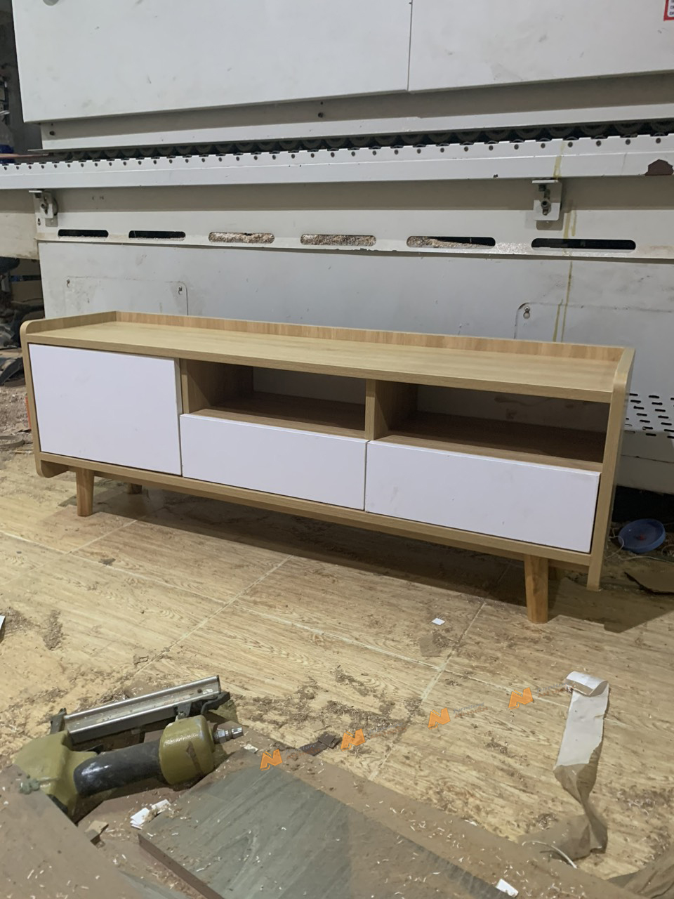 Made in VN Kệ tivi gia đình nhỏ gọn phong cách hiện đại gỗ mdf 17mm công ty Mộc Phát độ bền trên 30 năm AN062