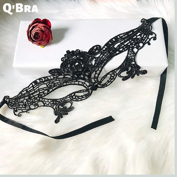 Mặt nạ ren cosplay màu đen có dây buộc sexy cho nữ phụ kiện bịt mắt cosplay sexy cho cho nàng quyến rũ
