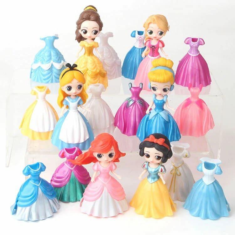 Mô Hình Bộ 06 Búp Bê Thay Váy