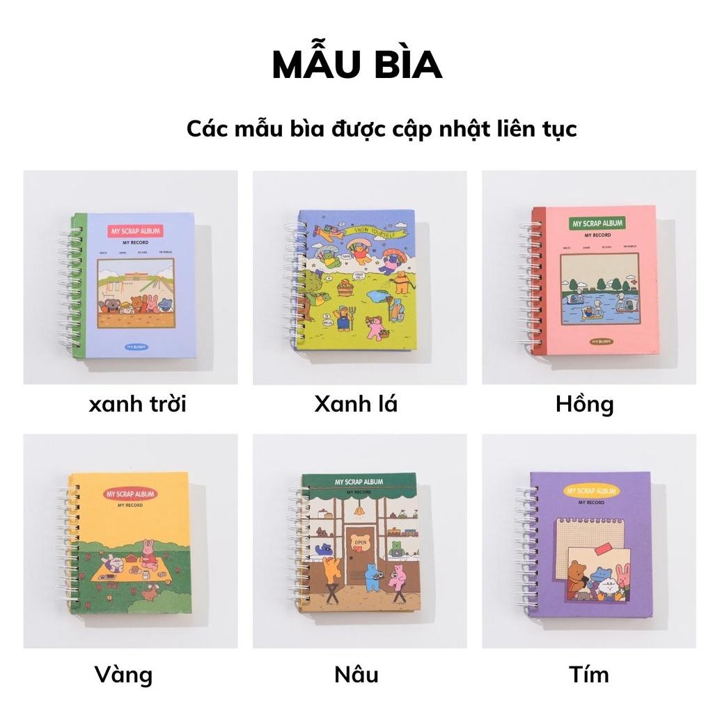 Album ảnh dán cỡ 17x14 cm bìa hoạt hình trang có sẵn keo dán, để nhiều cỡ ảnh 6x9, 8x10, 9x12, 10x15 Tú Vy Studio