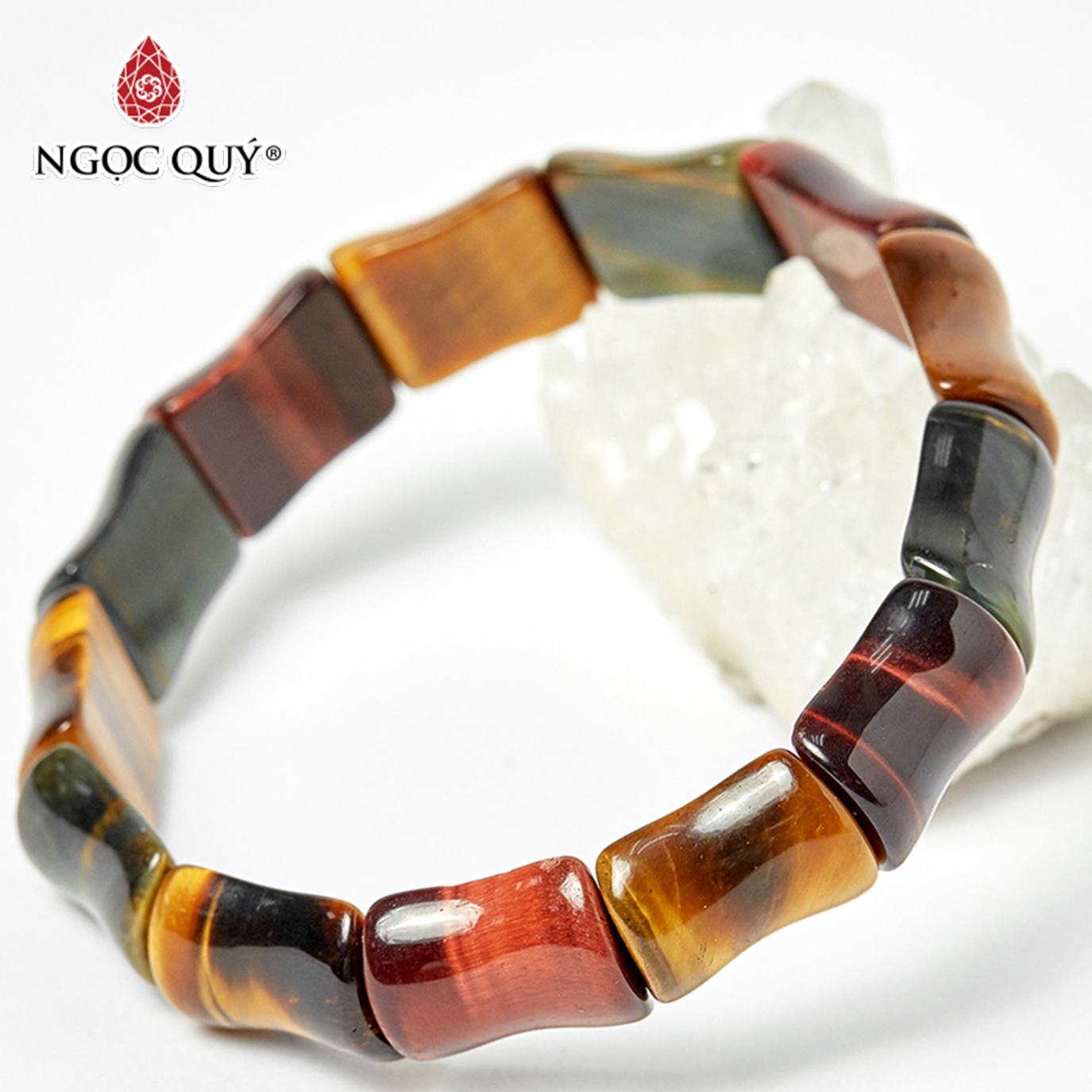 Vòng tay đá mắt hổ bản 15x13mm - Ngọc Quý Gemstones