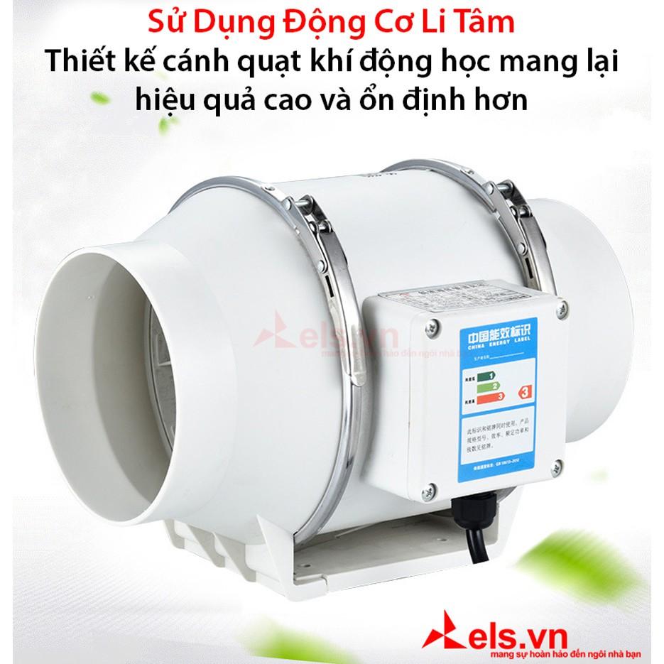 Quạt hút thông gió đường ống tròn Silent Phi 100mm,150mm cực mạnh