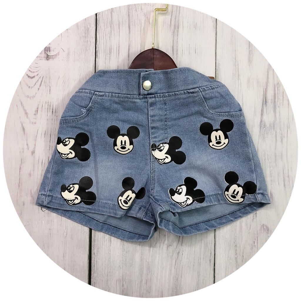 Quần Short MICKEY Bé Gái - Quần Bò Mềm - Hàng Quảng Châu Cao Cấp