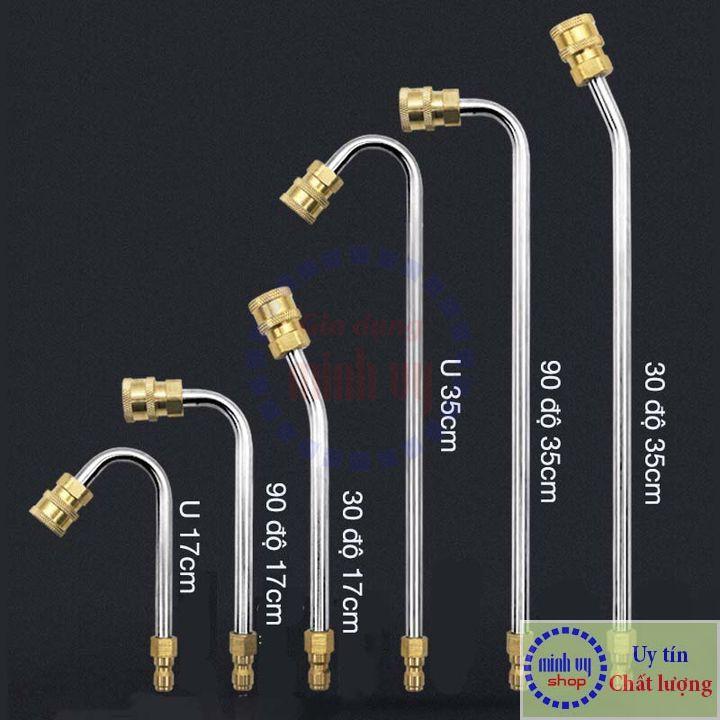 Ống nối dài uốn cong 30° 90° U nối nhanh béc phun gắn s.úng xịt rửa - Ren nối nhanh 1/4in - Gia dụng Minh Vy