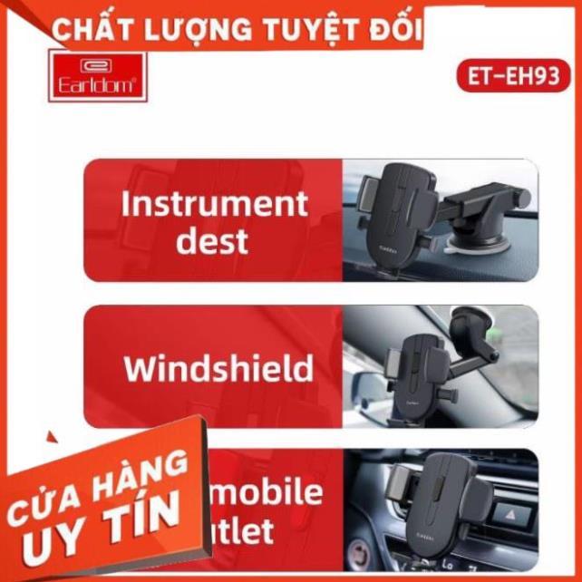 Giá Đỡ Cho Điện Thoại, Kẹp Đa Năng Trên Ô Tô Earldom EH – 93 Sang Trọng, Xoay 360 Độ hàng chính hãng