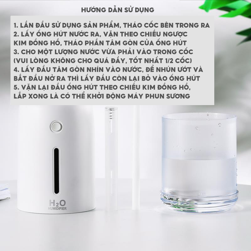 Máy Phun Sương Mini Tạo Ẩm Không Khí Cho Phòng Ngủ Tạo Hình Núi Lửa Dung Tích 310ml Diện Tích Sử Dụng 10 Mét Vuông