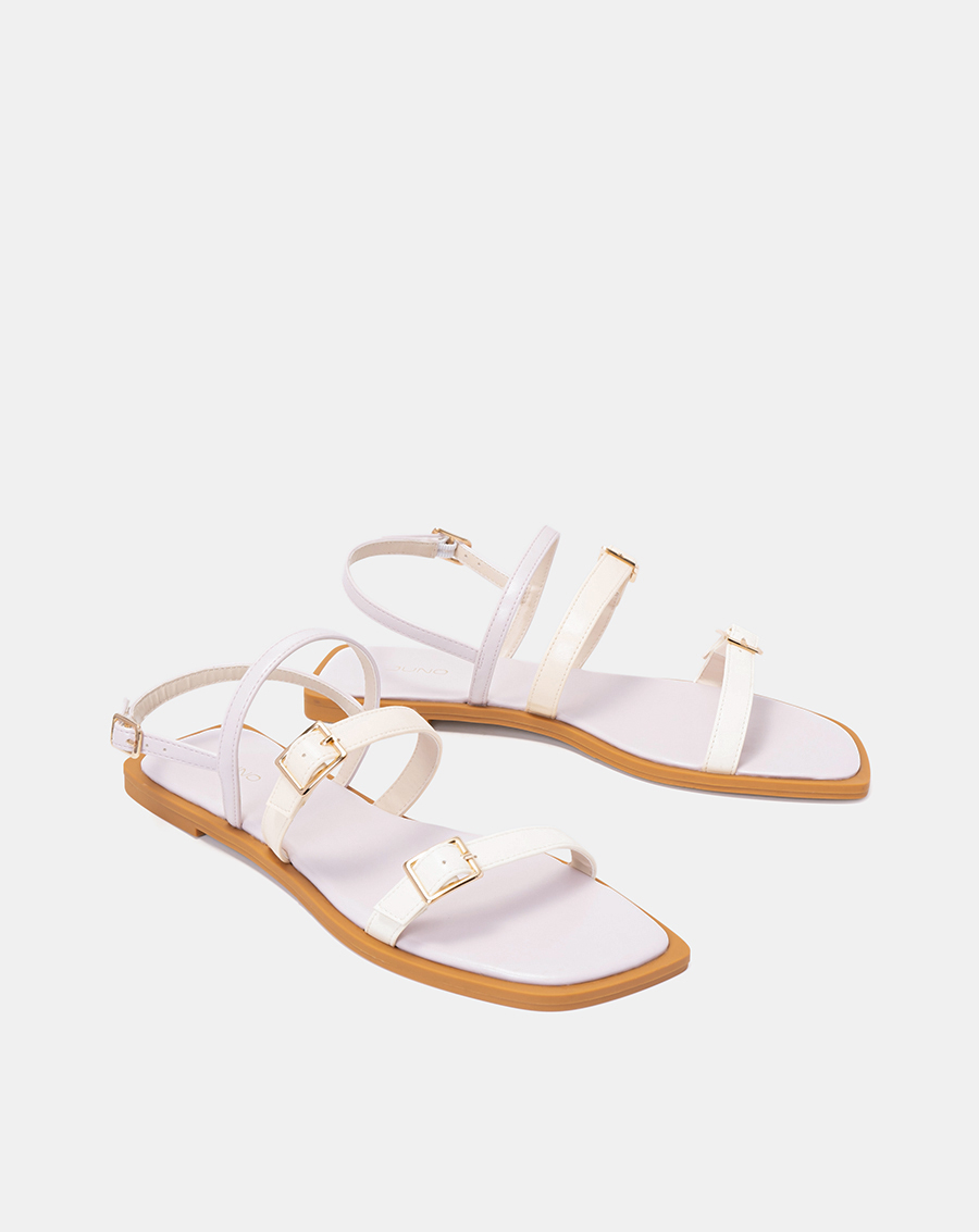 Giày Sandal Nữ 1cm Thời Trang JUNO Dây Phối Khoá SD01118