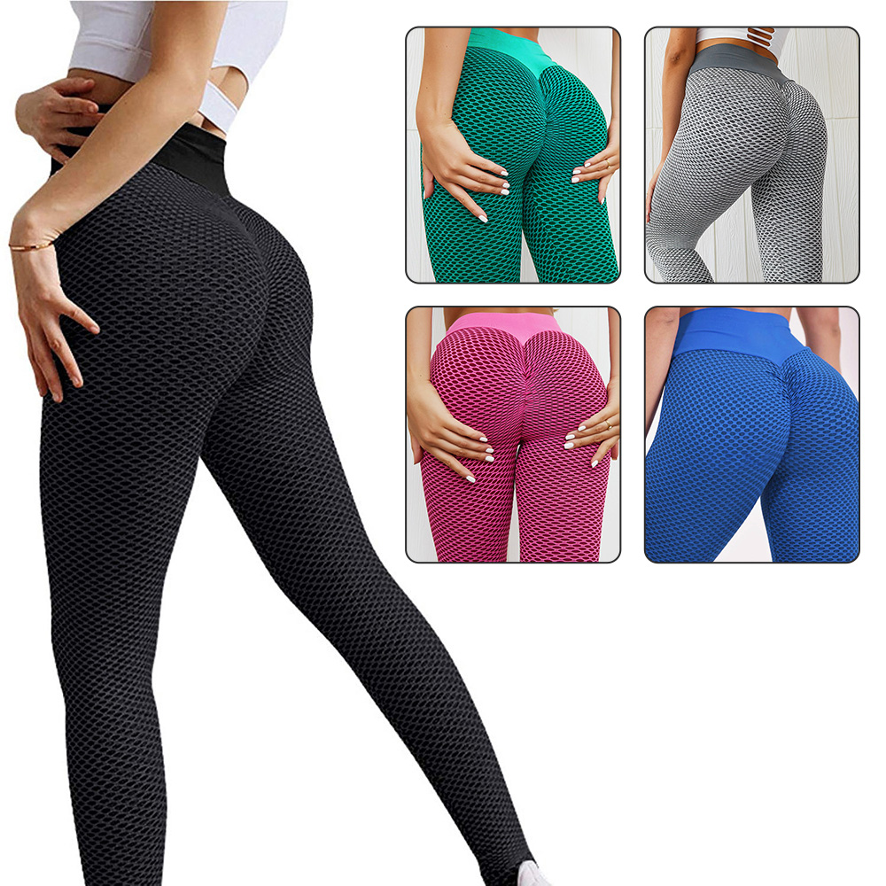 Quần legging tập thể dục, thể thao cho nữ, chất liệu vải đàn hồi, nâng eo, thoáng khí
