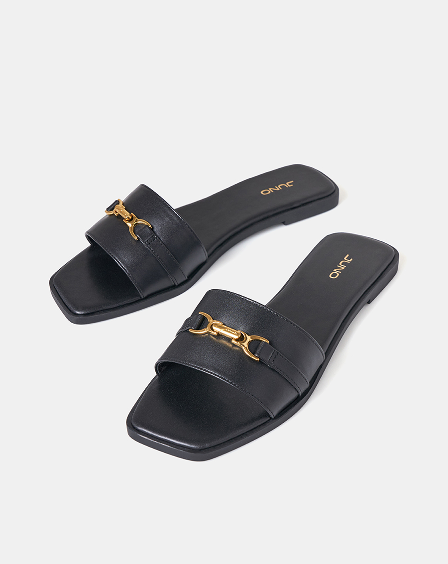 Giày Sandal Nữ 1cm Thời Trang JUNO Khoá Trang Trí Juno SD01135