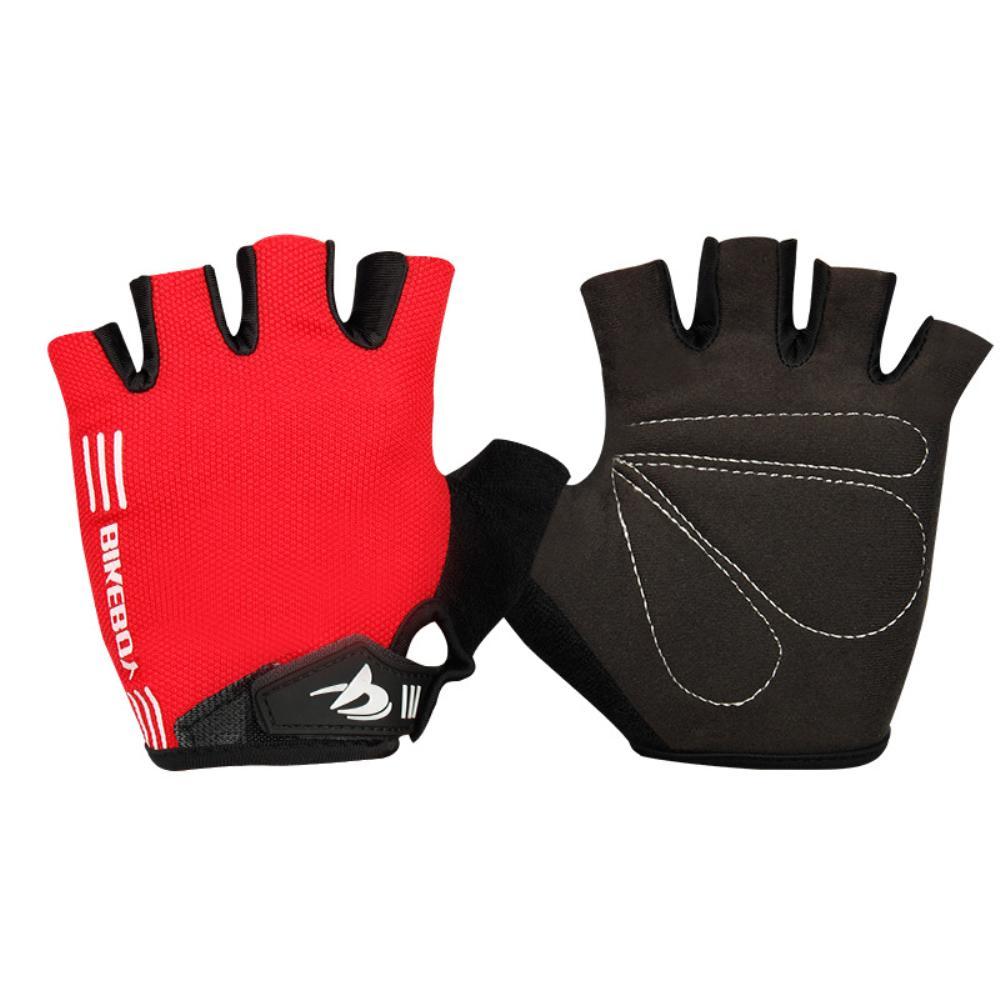 Half Finger Găng tay phòng tập thể dục thể hình phụ nữ chống trượt nam Half Fing Color: Red Size: L