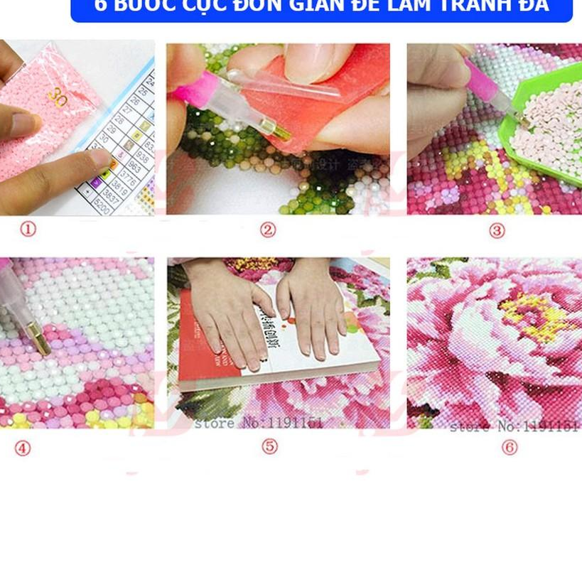 Tranh đính đá cây kim tiền màu vàng tấn tài tấn lộc DF715 chưa đính