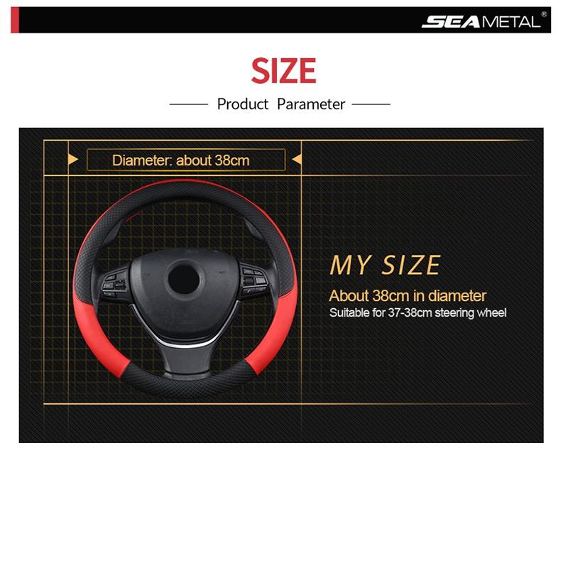Bọc vô lăng ô tô đệm da đa năng 38cm