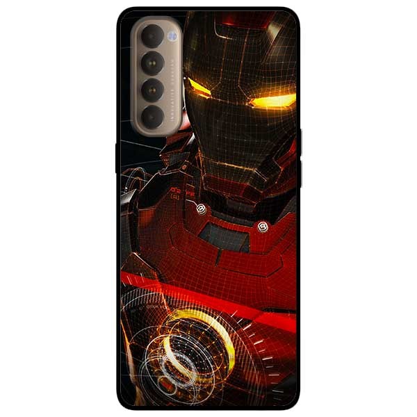 Ốp lưng dành cho Oppo Reno 4 Pro mẫu Người Sắt Mắt Vàng