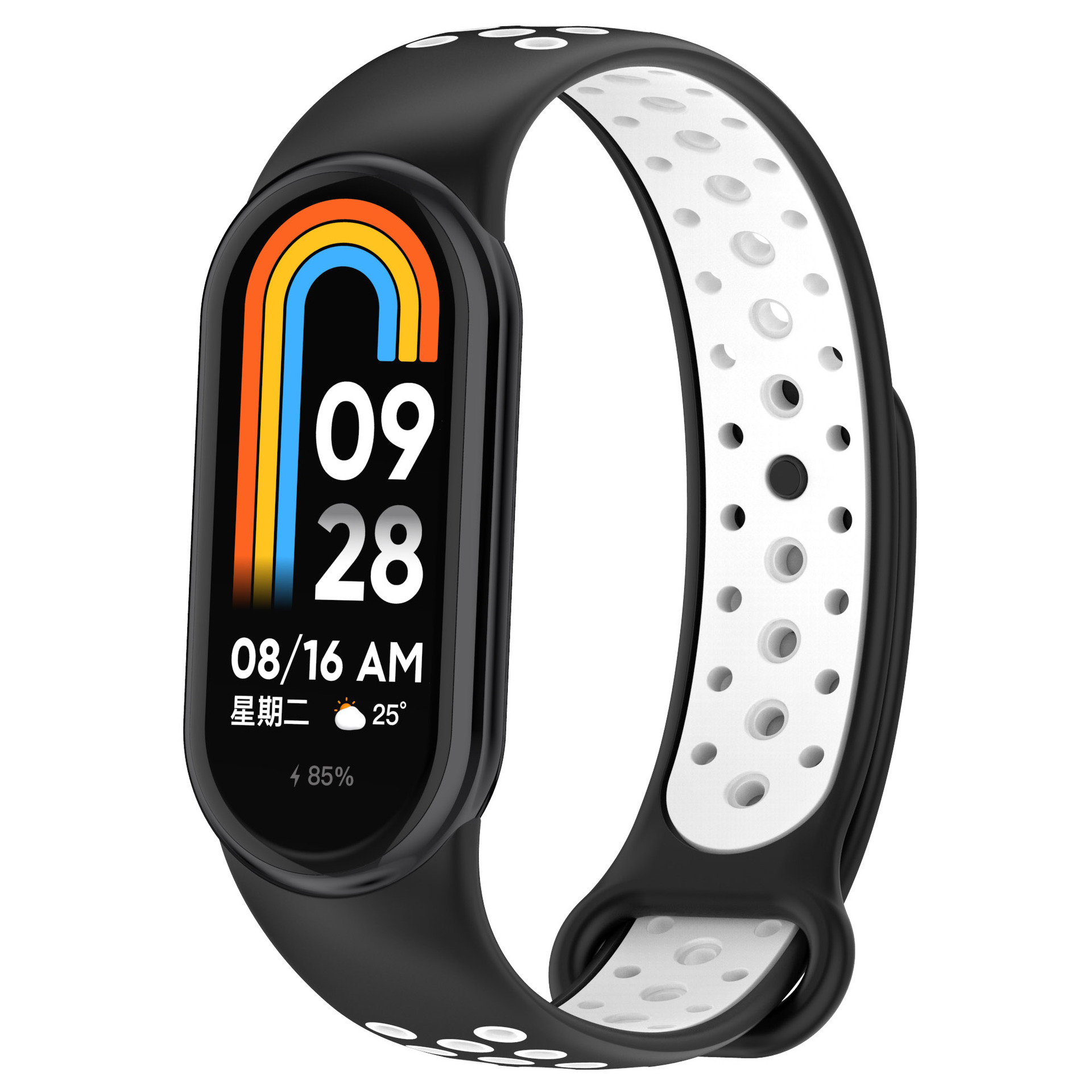 Dây đeo Silicone Sporty thay thế cho Xiaomi Mi Band 8 / Xiaomi Mi Band 9 / Xiaomi Mi Band 10 - Hàng Chính Hãng