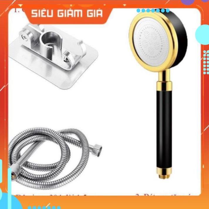Bộ vòi sen tăng áp 300% bằng hợp kim nhôm chống oxi hóa , chống rỉ sét màu vàng đen sang trọng 206779