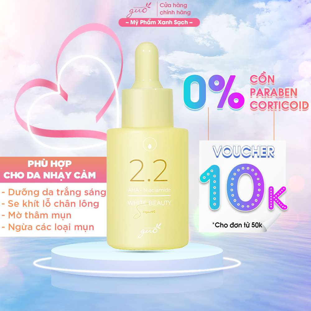 Serum Trắng Sáng Mờ Thâm Ngừa Mụn GUO - White Beauty Serum GUO 30ml