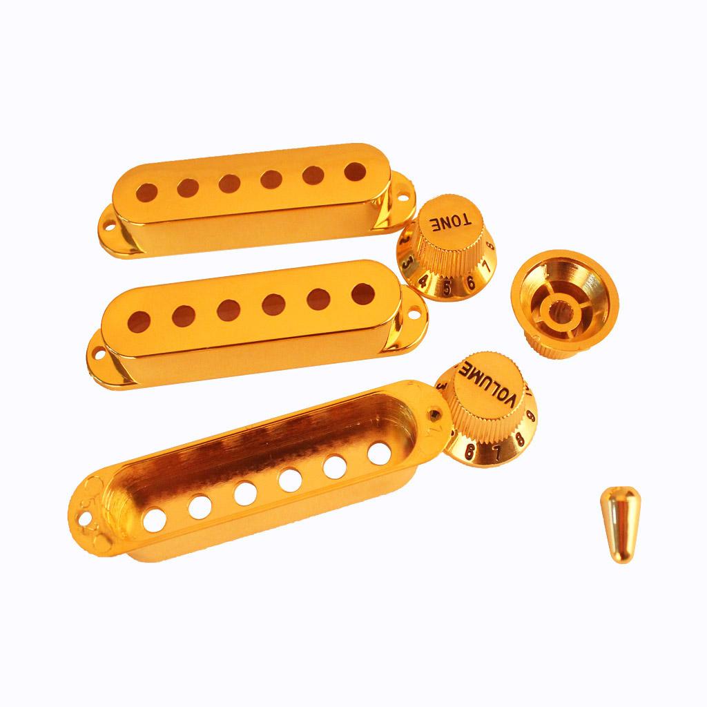 Mạ Vàng Guitar Pickup Bao Và Nút Công Tắc Đầu Bộ
