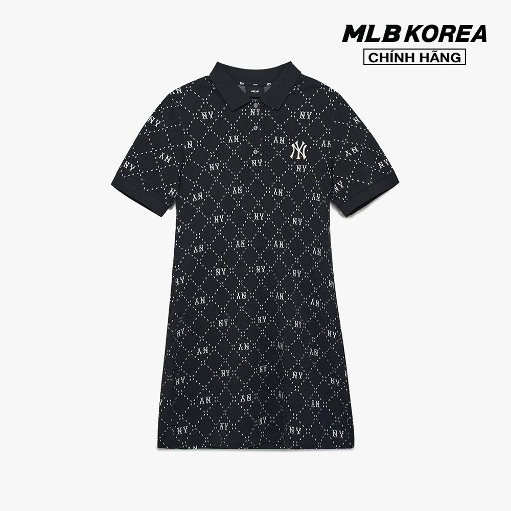 MLB - Đầm polo mini tay ngắn Dia Monogram Jaquard 3FOPM0533-50BKS