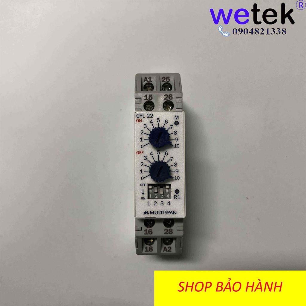 Multispan CYL-22 Timer luân phiên thời gian, kiểu phím cơ, module gọn rẻ đẹp bền, bảo hành