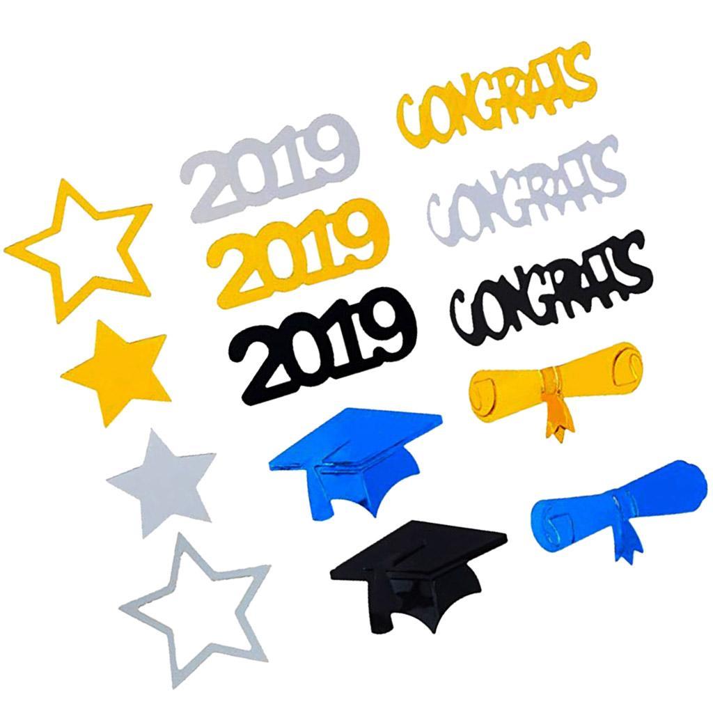 2 Bags Graduation Confetti Party Decor 100g, Star, , 2019, CONGRATS, GRAD