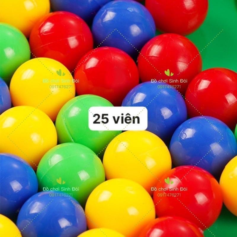 Bị nhựa 1,37cm - phụ kiện ếch ăn bi - bịt 24 viên