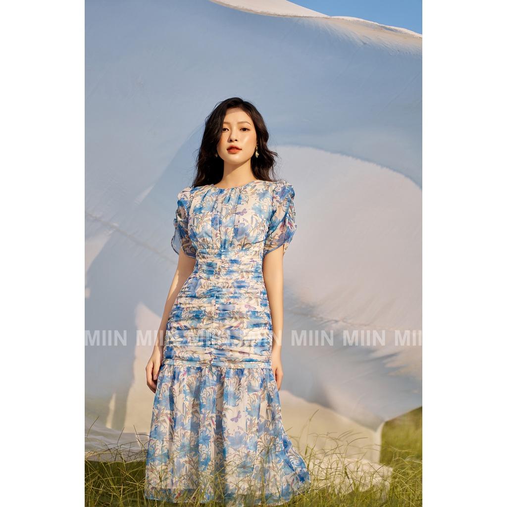 D00529 - Đầm thiết kế cao cấp model fish đuôi cá voan tơ hoa Miu Store