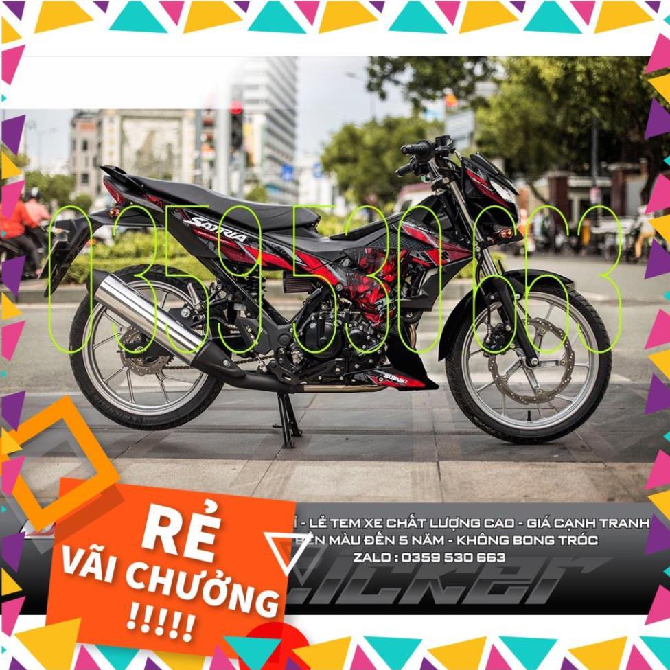 Tem Rời Raider FI Mẫu Samurai Đen Đỏ Mẫu Mới