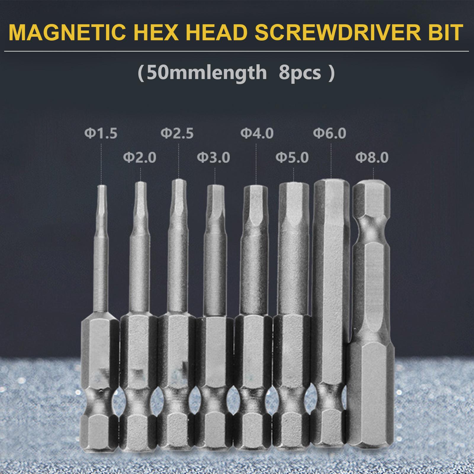 12 cái Tuốc nơ vít điện từ tính Bit Chéo Đầu 1/4 Chân Hex 50mm