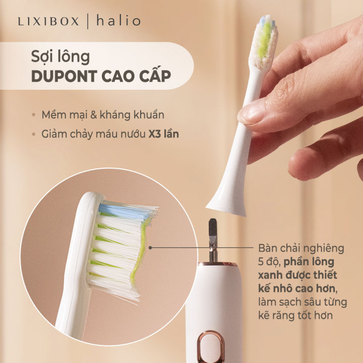 Combo 2 Bàn chải điện Halio Sonic SmartClean Electronic Toothbrush