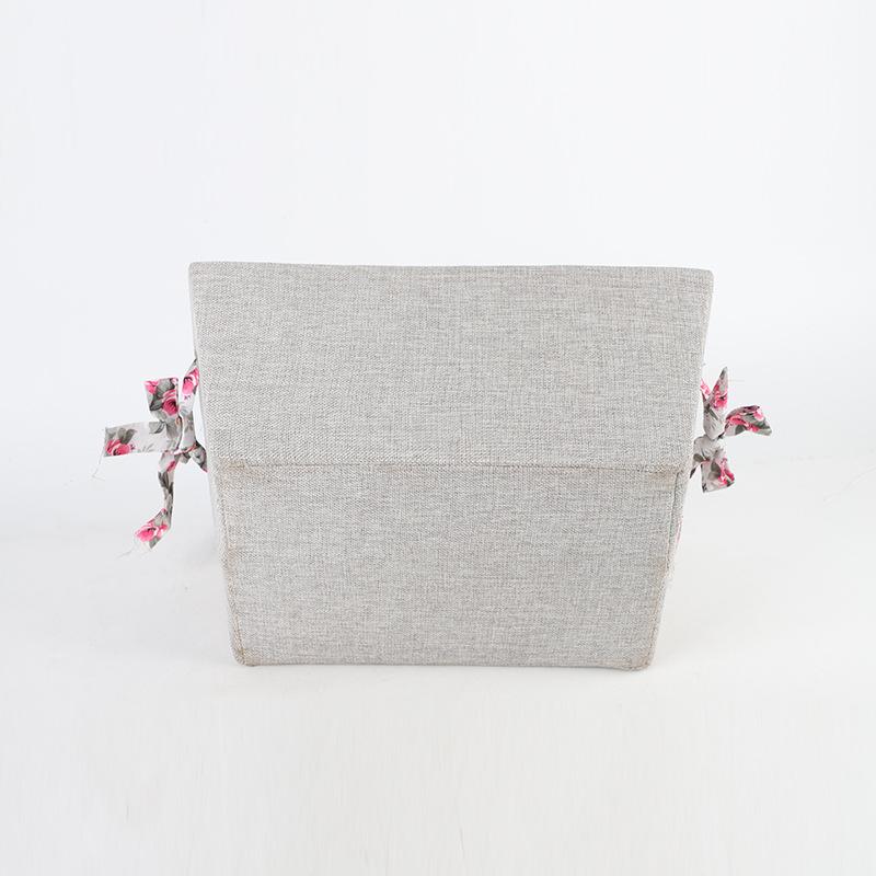 Giá thấp nhất bông và vải lanh in hộp lưu trữ máy tính để bàn giỏ lưu trữ vải hộp lưu trữ vải bạt dày quần áo đồ lặt vặt hộp hoàn thiện hộp