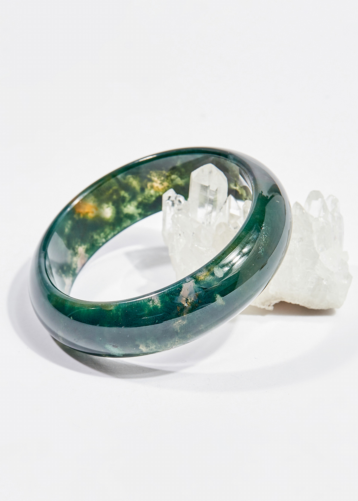 Vòng tay phong thủy đá băng ngọc thủy tảo ni 54 mệnh hỏa , mộc - Ngọc Quý Gemstones