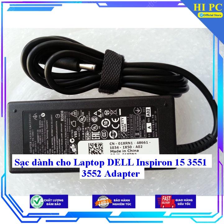 Sạc dành cho Laptop DELL Inspiron 15 3551 3552 Adapter - Kèm Dây nguồn - Hàng Nhập Khẩu